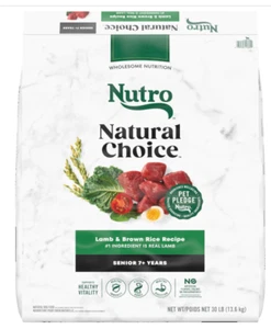 Nutro Wholesome Essentials Senior Pasture-Fed Lamb & Rice Dry Dog Food 30-lb - Picture 1 of 14