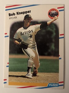 1988 Fleer Bob Knepper Baseball Card #451 Astros Pitcher High-Grade