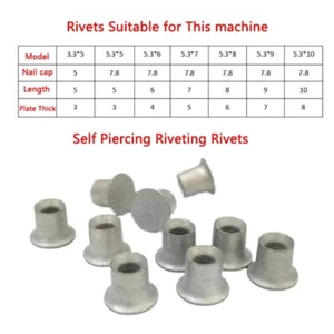 50 remaches de estampado de cuerpo de aluminio remaches SPR de alta resistencia con caja de almacenamiento - Imagen 1 de 23