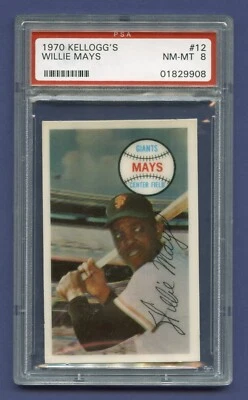 Willie Mays 1970 PSA 8 casi nuevo-como nuevo Kellogg's 3-D Hof San Fran Giants Sharp (#12) RZC Foto 1 de 3