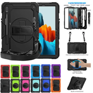 For Samsung Galaxy Tab S7 plus 12.4 11 Tablet Heavy Duty Stand Case Screen Cover - Picture 1 of 121
