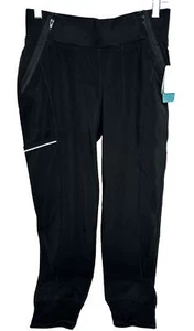 Cherokee Women's Infinity Mid Rise Tapered Leg Jogger Pants Small Black CK110A - Picture 1 of 7