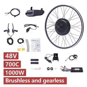 700C Electric Bicycle Front/Rear Wheel Motor E Bike Conversion Kit LCD 48V 1000W - Picture 1 of 27
