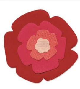 Libro de recortes Sizzix Flower Layers Originals Die 654979 imán de tela de papel retirado - Imagen 1 de 6