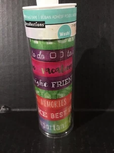 Color Splash Washi Crafting Tapes By Recollections 8pc Set New - Picture 1 of 3