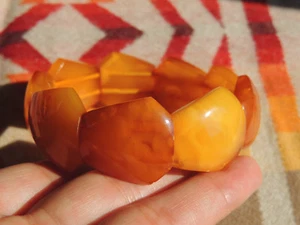 Natural Butterscotch amber link bracelet 30 grams - Picture 1 of 5