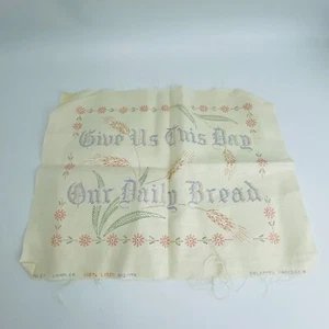 Colortex Linen Embroidery Sampler Pattern Give US This Day Our Daily Bread - Foto 1 di 7