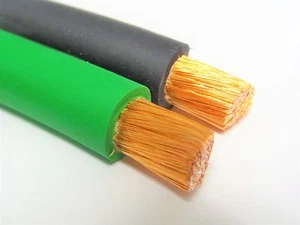 10' FT 2 AWG GAUGE EDPM WELDING BATTERY CABLE 5' BLACK 5' GREEN USA NEW GROUND - Picture 1 of 1