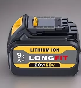 LONG FIT 20V/60V 9Ah MAX Replace for DeWalt 60v Battery, DCB606-2 DCB609 DCB612 - Picture 1 of 8