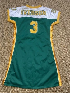 Vintage Reebok Y2K Allen Iverson I3 Green Yellow Dress Jersey Size M - Picture 1 of 6