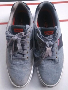 Levis Herren Canvas Niedrig Schnürschuhe Turnschuhe Schuhe Gebraucht Größe 8 - Bild 1 von 9