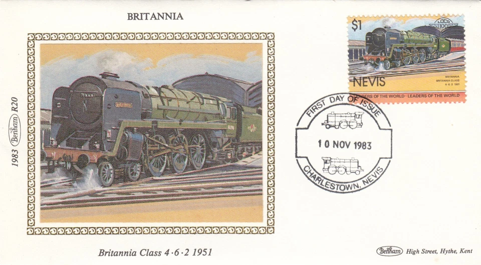 Trains Pendennis Castle Nevis Benham R19 FDC 1983 (139117) - Image 1 of 1