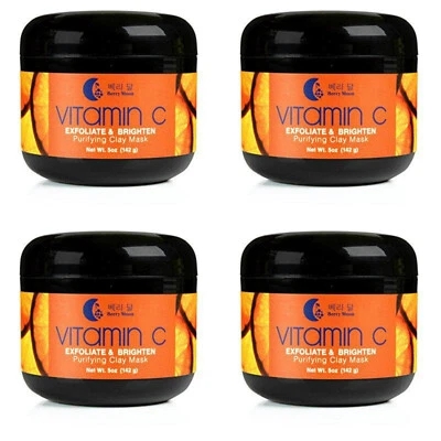 4 PK Berry Moon Anti-aging Vitamin C Clay Mask Rough skin Clogged pores Wrinkle - Image 1 of 4