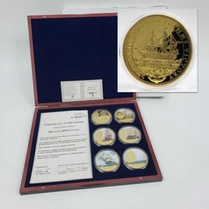 2014 HMS Victory 6 Commemorative Gold Coin Proofs Complete Set w/COA SHF1406HMSV - Picture 1 of 14