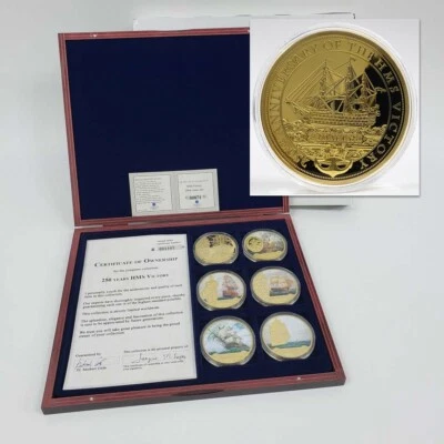 2014 HMS Victory 6 Commemorative Gold Coin Proofs Complete Set w/COA SHF1406HMSV - Image 1 of 4