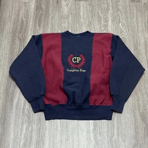 Vintage Creighton Crewneck Sweatshirt Mens XL Blue Red MV Sport Pro Weave Heavy - Picture 1 of 8