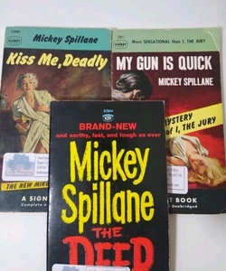 Vintage Signet Books Lot of 3 Mickey Spillane Kiss Me Deadly  My Gun Is Quick - Picture 1 of 7