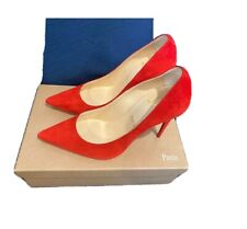 christian louboutin Alminette Red Suede Pointed Classic Heel Pumps 38