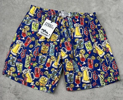 FREE PLANET SWIM TRUNKS MEN'S MEDIUM COCKTAIL BEER BOARD SHORTS BEACH - Image 1 of 4