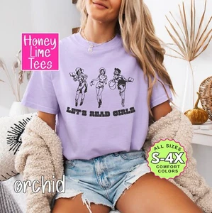 Let's Read Mädchen T-Shirt - süßes Book Club Tee - lustiges Lesergeschenk für Frauen - Bild 1 von 5