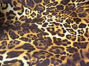 Spandex Fabric Animal Leopard Print 4 Way Stretch by Yard Swimwear Bikini - Picture 1 of 2
