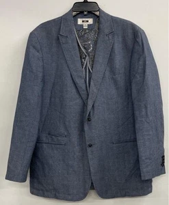Joseph Abboud Leinen Blazer Sport Mantel 2 Knopf Freizeit Jacke Herren Gr. XL Blau - Bild 1 von 3