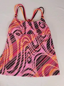 Girls/Childrens Nike Tankini Multicolor Criss-Cross Bathing Suit Top Size 6 - Picture 1 of 12