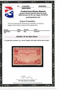 EXCEPTIONAL GENUINE SCOTT #C22 MINT OG NH CHINA CLIPPER PSE CERT GRADED XF-90 - Picture 1 of 3