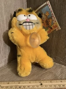 Mini ventosa de felpa vintage Garfield Stuck On You con etiqueta 7" - Imagen 1 de 6