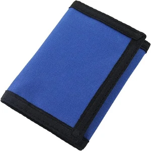 RFID Blocking Canvas Wallet for Men and Women - Trifold Nylon Navy Blue  - Picture 1 of 7