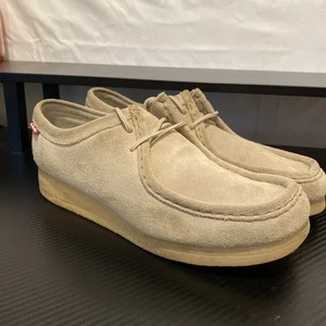 Clarks Padmora Women 10 Shoes Beige Suede Lace Up Comfort Oxford - Picture 1 of 7