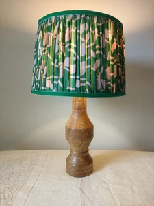 Vintage Turned Blonde Wood Lamp Base with Beautiful Grain Mid Century Style - Picture 1 of 12