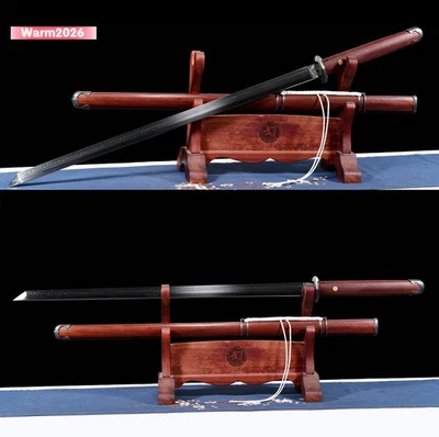 Espada espada Dao batalla china arcilla templado afilado mango recto陌尘唐刀Y1918 Foto 1 de 4