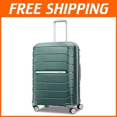 Elegante maleta rígida verde salvia de 24 pulgadas con ruedas giratorias suaves Foto 1 de 4