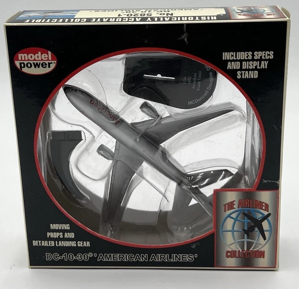 American Airlines DC-10-30 Diecast Model 1:400 Power Airliner Collection New - Image 1 of 4