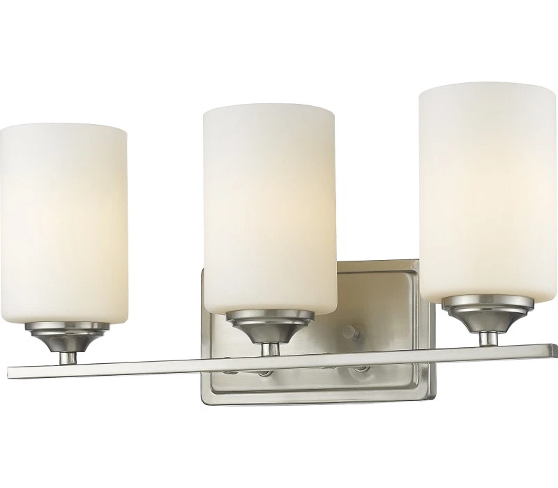 Z-Lite 435-3V-BN Bordeaux Vanity, 3-Light 300 Total Watts, Brushed Nickel - Image 1 of 1