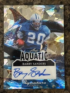 Barry Sanders 2025 Leaf Signature Series Aquatic Killer Whale Auto 1/1 - Picture 1 of 2