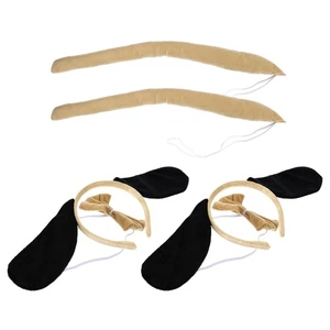 2 Sets Animal Headdress Hair Band Cartoon Headpiece Tails Costume for Kids - Imagen 1 de 12