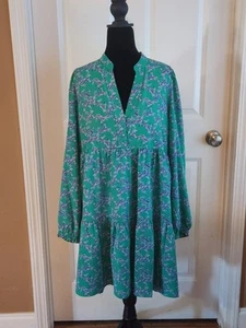 Lilly Pulitzer Winona Stretch Dress Size Medium Everglades Green Heebee Zeebees - Imagen 1 de 5