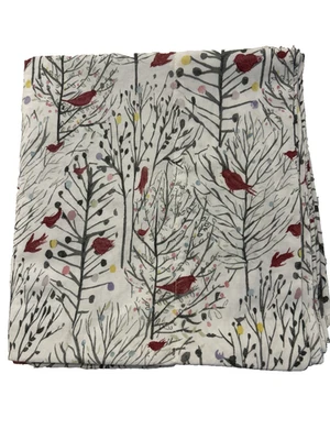 Pottery Barn KING Pillowcase Set Red Birds 2015 Holiday Israel Organic Cotton EC - Image 1 of 4