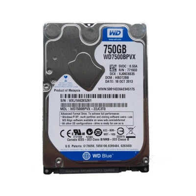 Original Western Digital 750GB WD7500BPVX 5400RPM 2.5" Laptop Hard Disk Drive - Image 1 of 4
