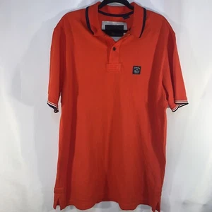 Sean John Shirt Men's Size Large Red Blue Trim Short Sleeve Polo Casual #780 - Picture 1 of 11