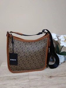 DKNY Bradee MD Messenger Umhängetasche braun UVP 198 $ neu mit Etikett - Bild 1 von 7
