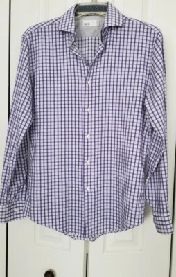 Camisa a Cuadros Nordstrom Rack Para Hombre Azul/Púrpura Talla 15.5 32/33 Calce Ajustado Usada Foto 1 de 4