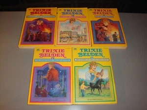 Trixie Belden Vintage Mysteries Paperback Book Lot 35 36 37 38 39 Kathryn Kenny - Picture 1 of 6