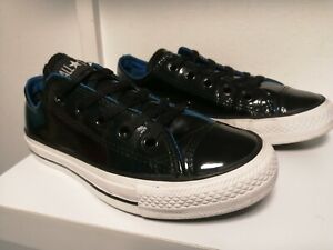 Converse All Star Ladies Low Top Trainers, Black Patent Leather uk 4 eur 36.5 