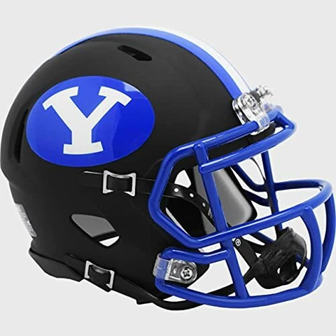BYU Brigham Young Cougars Matte Black 2020 Revolution Speed Mini Football Helmet Cover