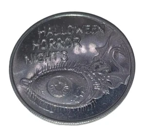 Universal Studios Halloween Horror Nächte Silber Parade Münze Evil Eye Teufel - Bild 1 von 3