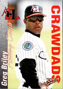 2000 Multi-Ad Hickory Crawdads Greg Briley #3 Hickory Crawdads Baseball Card