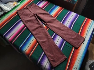 Vintage NOS Wrangler Kids Burgundy Corduroy Boys Slim Size 14 - Picture 1 of 9
